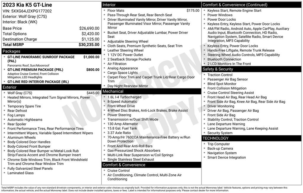 Used 2023 Kia K5 GT-Line image 56