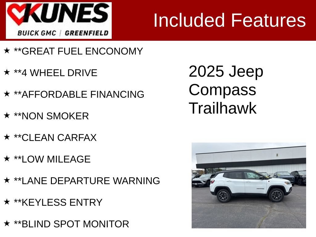 Used 2025 Jeep Compass Trailhawk AWD/4WD image 3