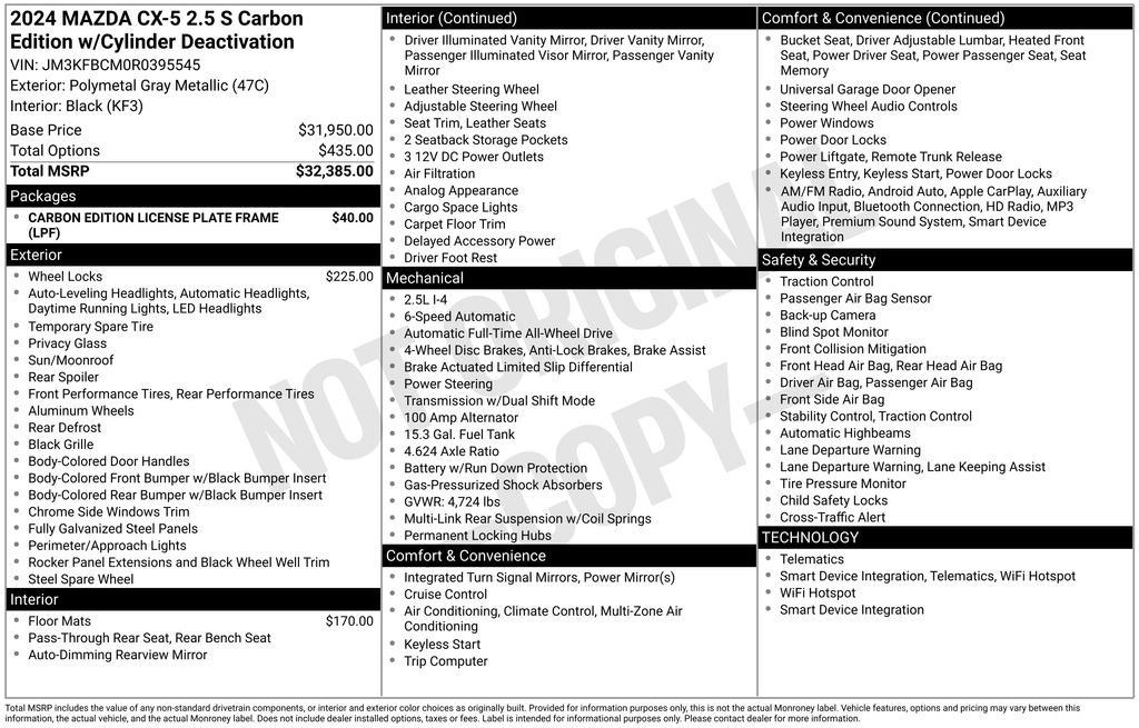 Used 2024 MAZDA CX-5 Carbon Edition image 4
