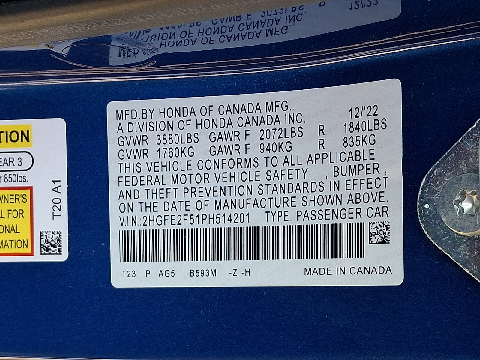 Certified 2023 Honda Civic Sport image 27