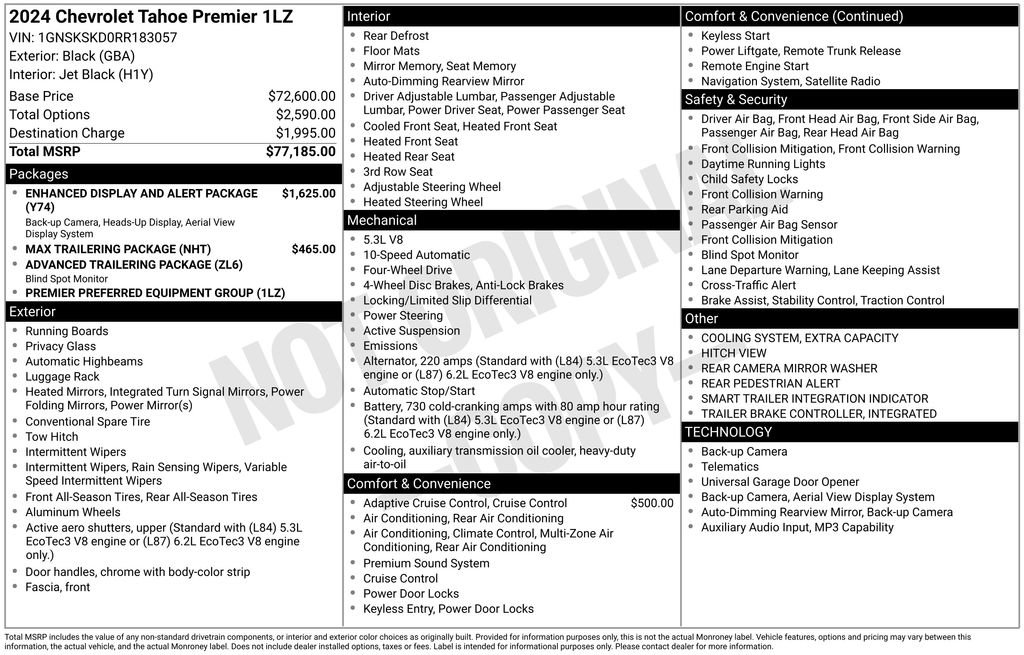 Used 2024 Chevrolet Tahoe Premier AWD/4WD image 15