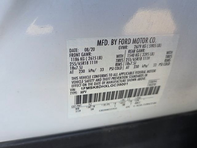 Used 2020 Ford Explorer XLT w/ Equipment Group 202A AWD/4WD image 6