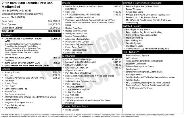 Used 2022 RAM 2500 Laramie AWD/4WD image 2