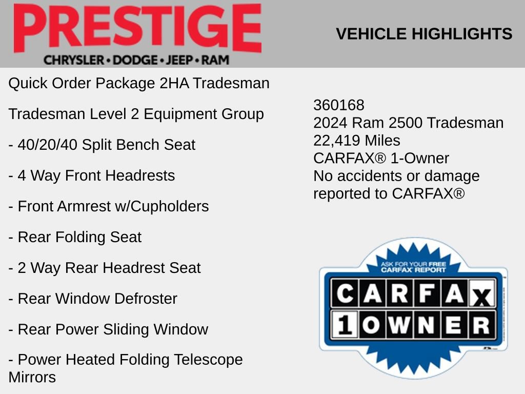Used 2024 RAM 2500 Tradesman w/ Chrome Appearance Group AWD/4WD image 2