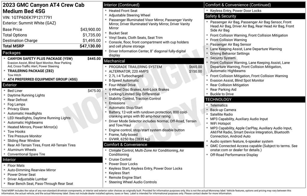 Certified 2023 GMC Canyon AT4 w/ Canyon Safety Plus Package AWD/4WD image 33