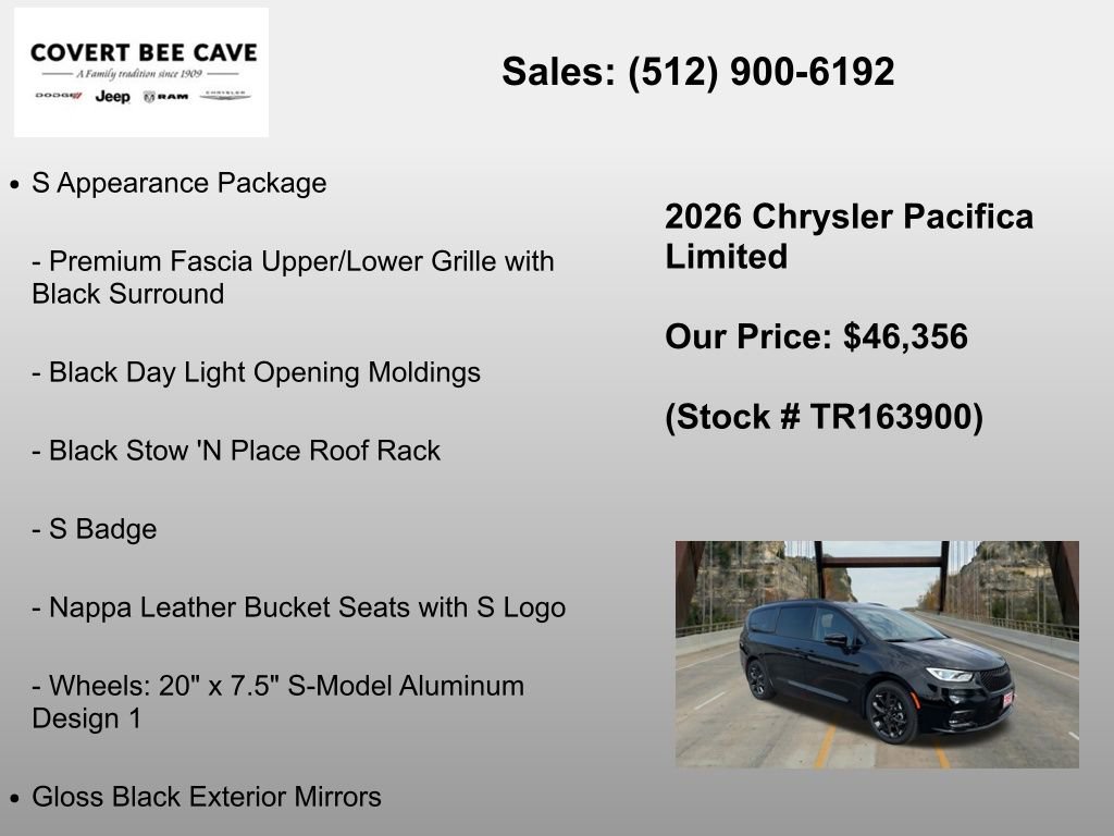 New 2026 Chrysler Pacifica Limited w/ S Appearance Package FWD image 12
