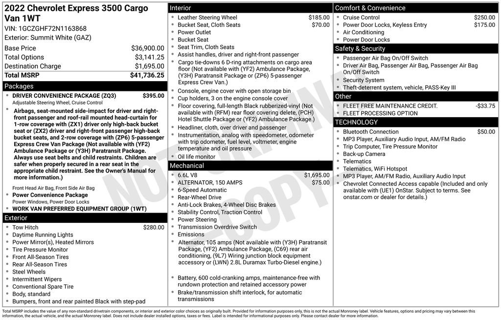Used 2022 Chevrolet Express 3500 Extended RWD image 10