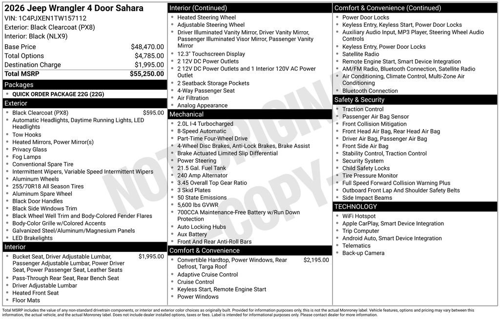 New 2026 Jeep Wrangler Unlimited Sahara AWD/4WD image 15