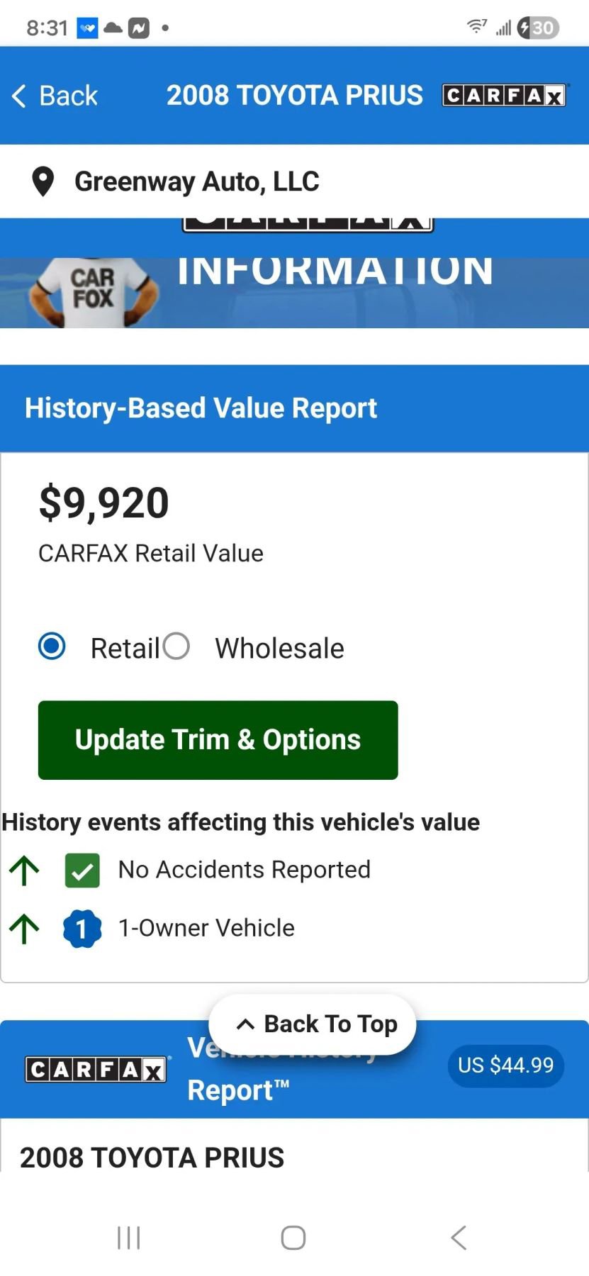 Used 2008 Toyota Prius FWD image 2
