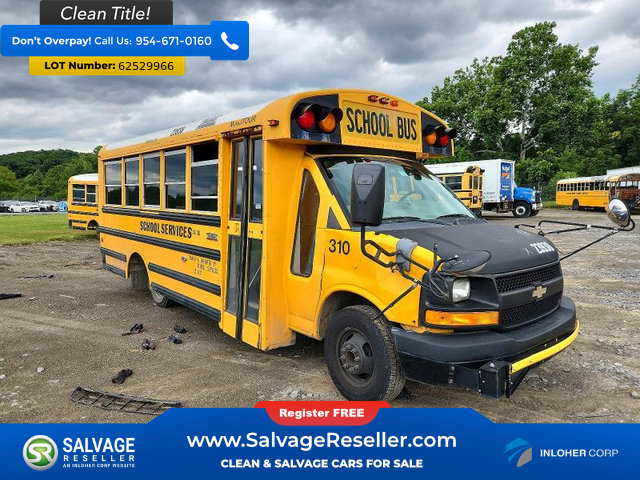 Used 2012 Chevrolet Express 4500 w/ School Bus Package RWD image 1