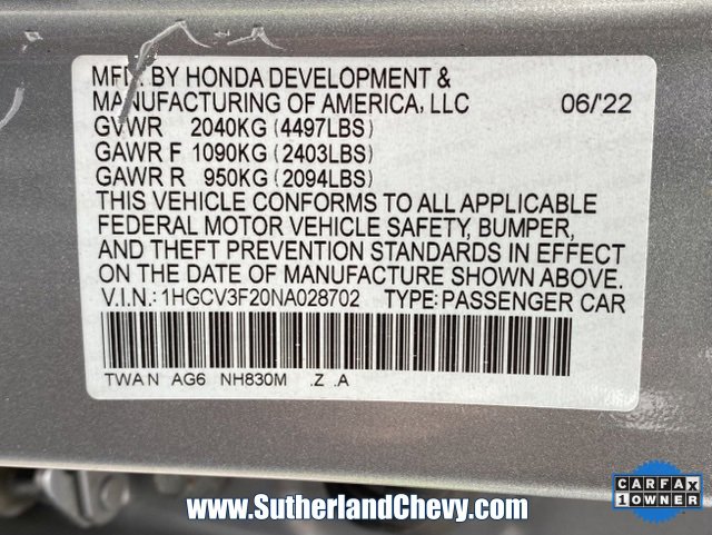 Used 2022 Honda Accord Sport image 41