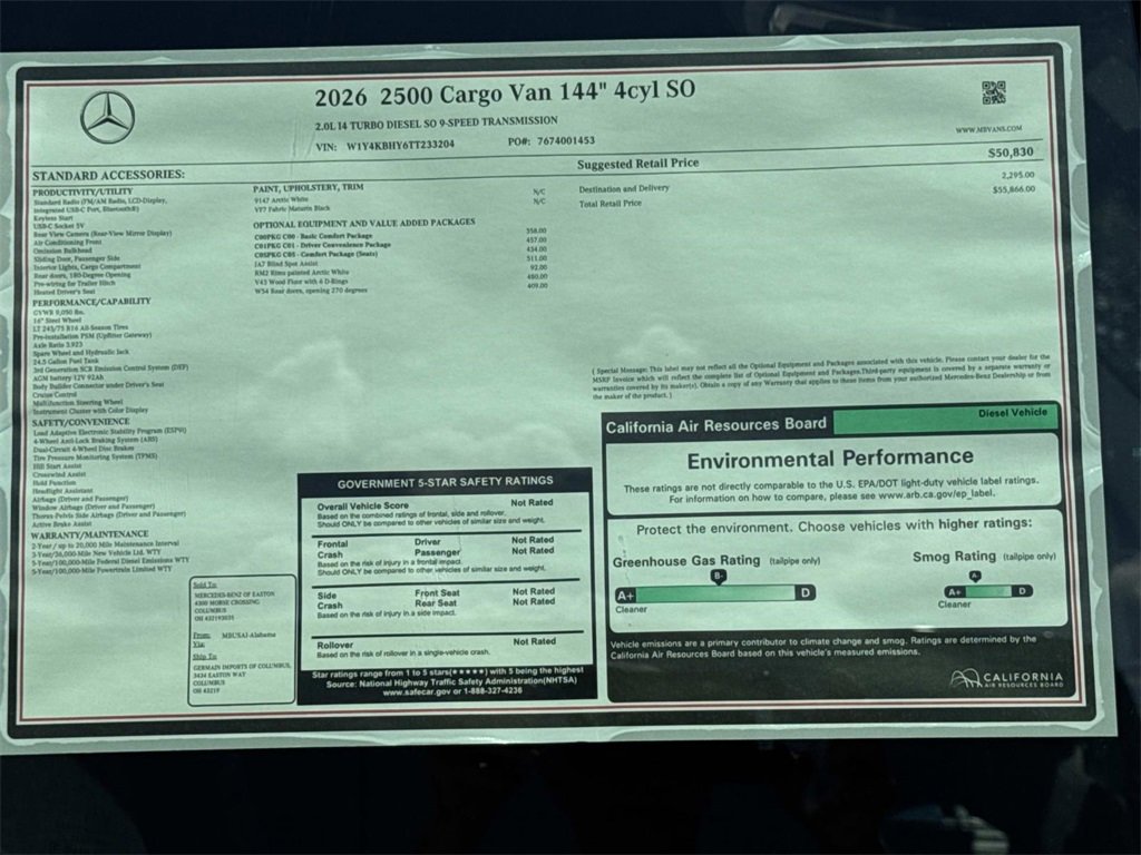 New 2026 Mercedes-Benz Sprinter 2500 image 9