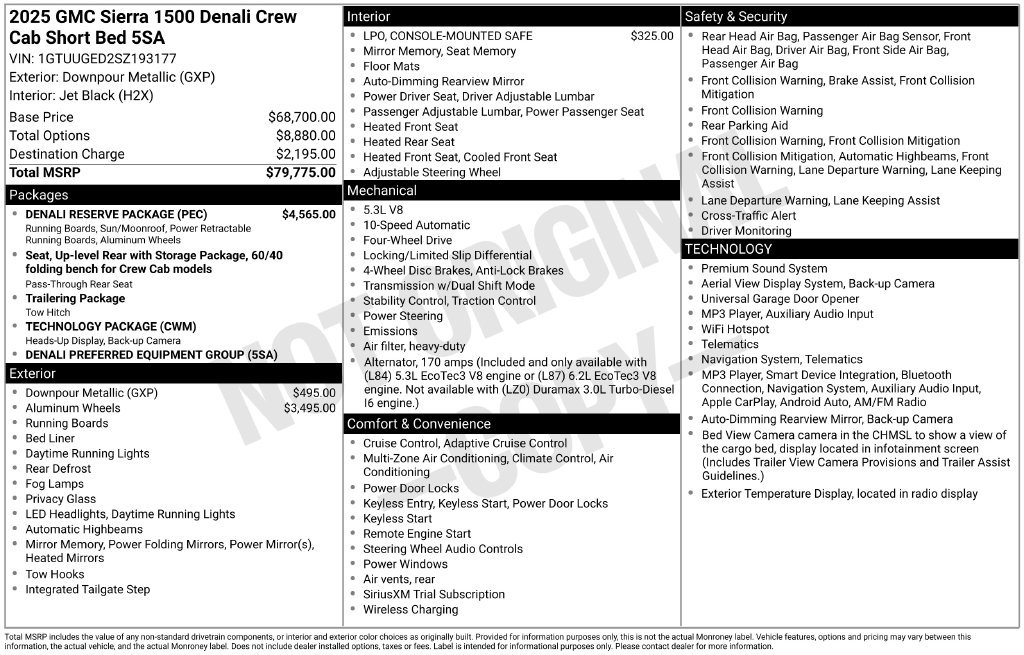 Used 2025 GMC Sierra 1500 Denali w/ Denali Reserve Package AWD/4WD image 9