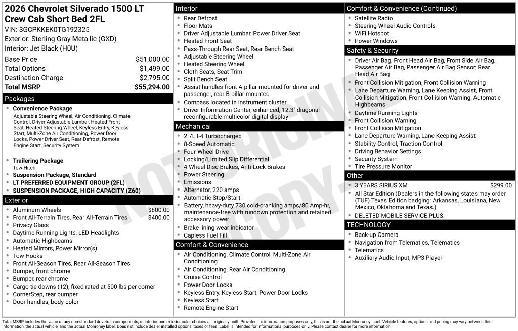 New 2026 Chevrolet Silverado 1500 LT AWD/4WD image 11