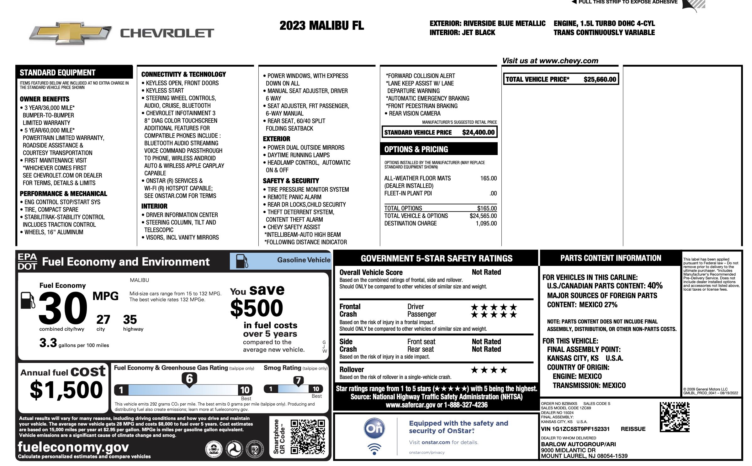 Used 2023 Chevrolet Malibu LS FWD image 2