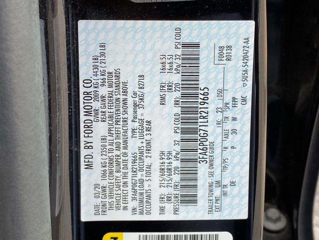 Used 2020 Ford Fusion S FWD image 33