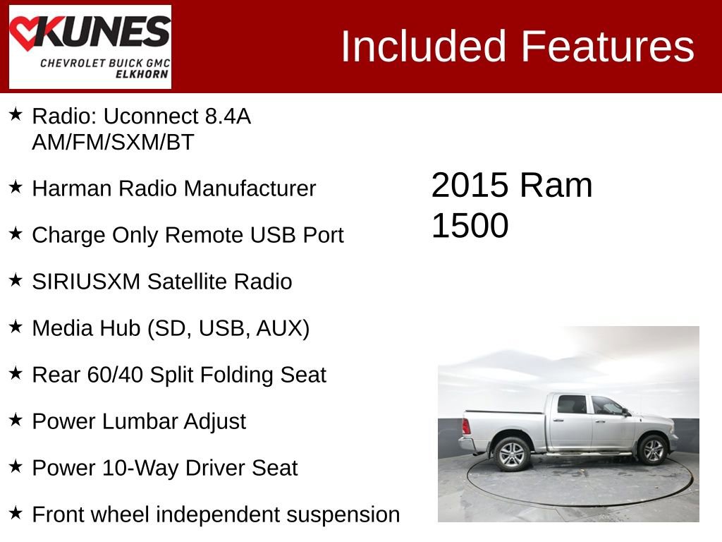 Used 2015 RAM 1500 Big Horn image 3
