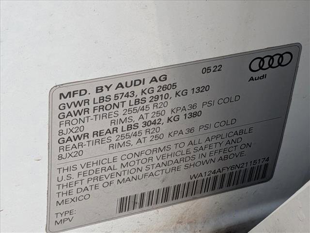 Certified 2022 Audi SQ5 Premium Plus w/ Premium Plus Package image 19