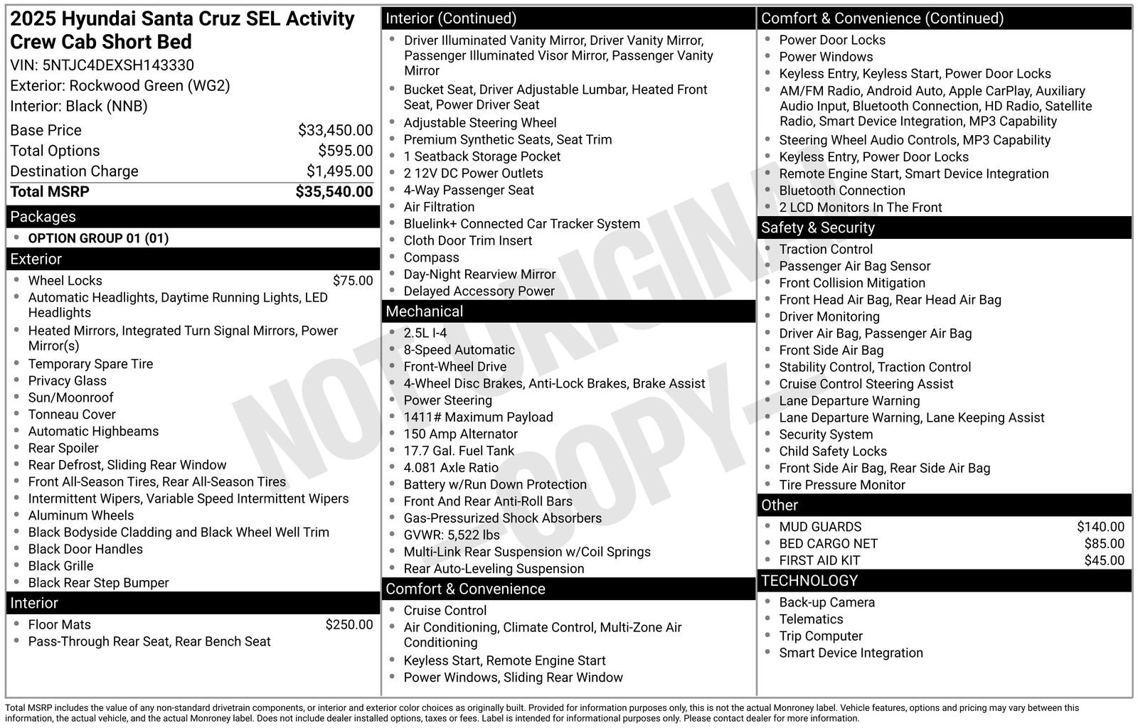 Certified 2025 Hyundai Santa Cruz SEL FWD image 14