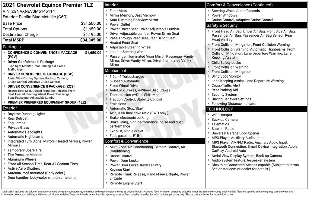 Used 2021 Chevrolet Equinox Premier FWD image 28