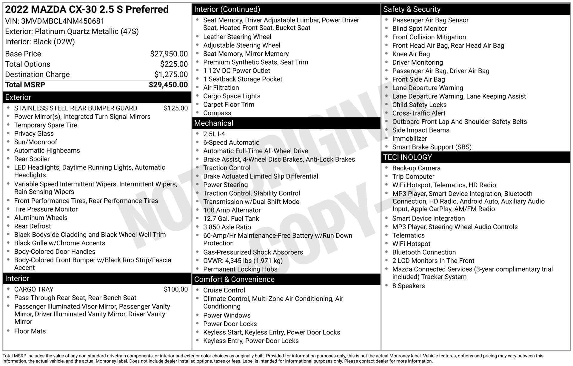 Certified 2022 MAZDA CX-30 AWD 2.5 S w/ Preferred Package image 44