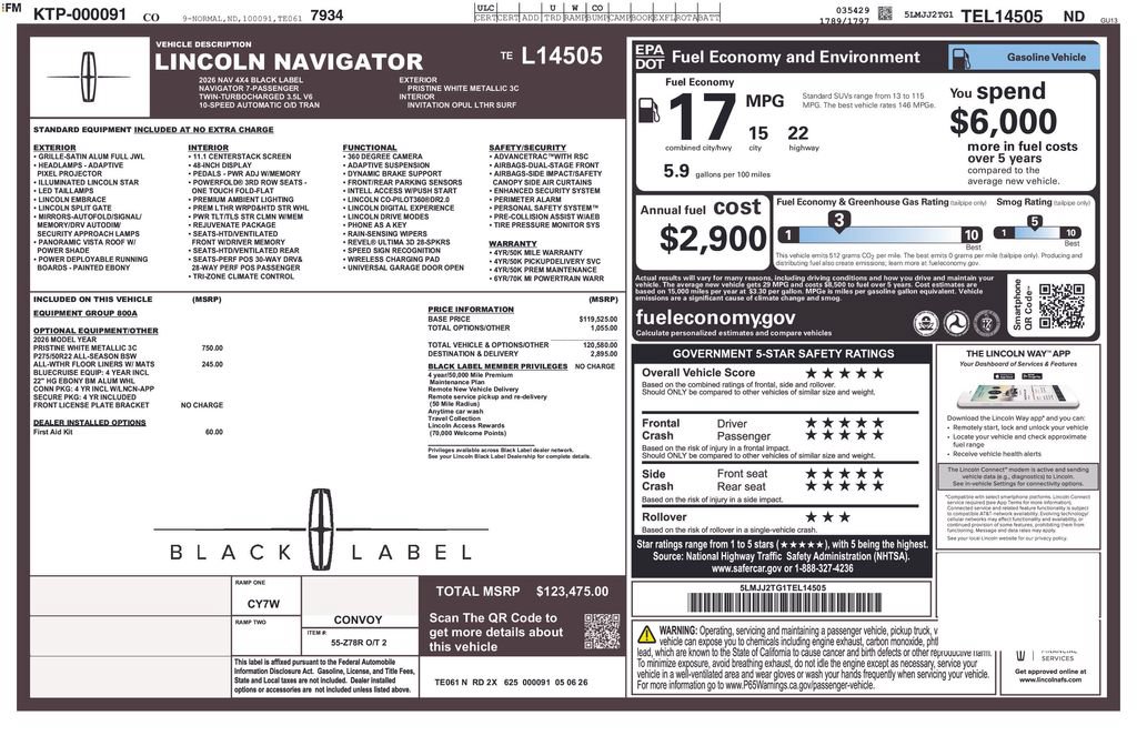 New 2026 Lincoln Navigator Black Label AWD/4WD image 48