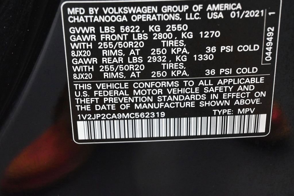 Used 2021 Volkswagen Atlas SE w/ Panoramic Sunroof Package FWD image 15