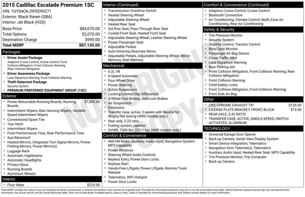 Used 2015 Cadillac Escalade Premium AWD/4WD image 3