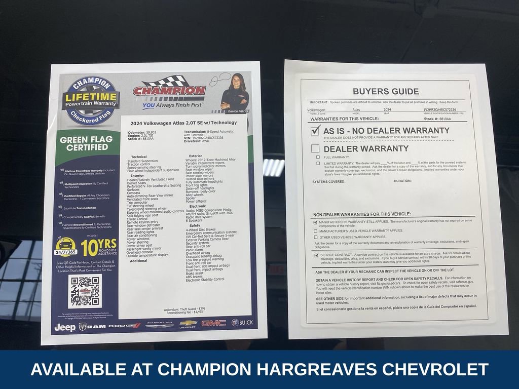 Used 2024 Volkswagen Atlas SE AWD/4WD image 43
