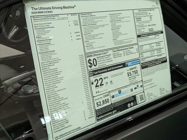 New 2026 BMW Z4 M40i w/ Premium Package image 17