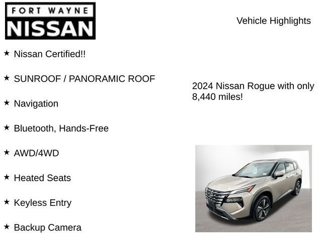 Certified 2024 Nissan Rogue SL w/ SL Premium Package image 8