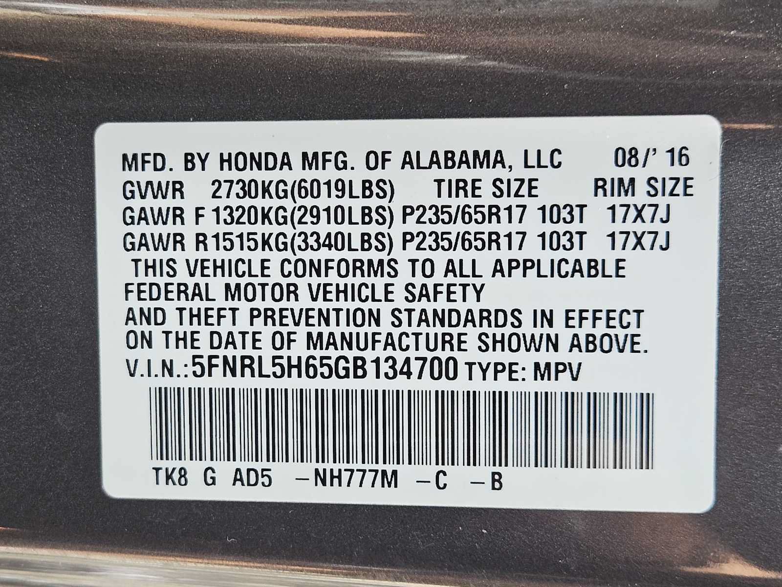 Used 2016 Honda Odyssey EX-L image 34