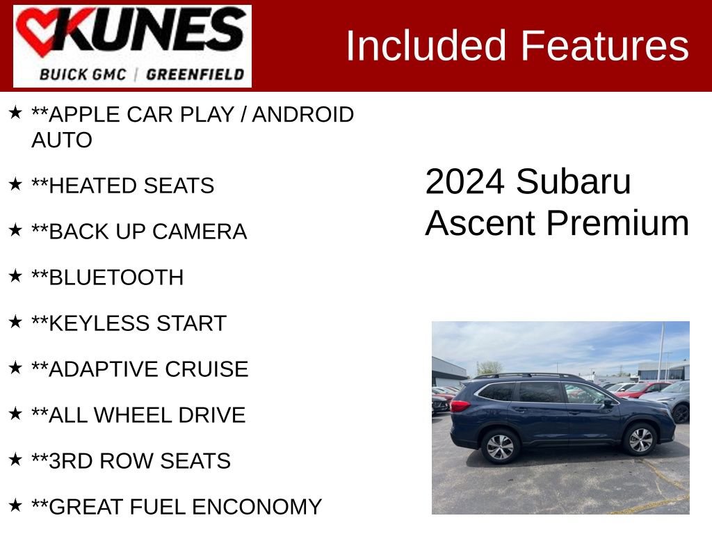 Used 2024 Subaru Ascent Premium w/ Convenience Package AWD/4WD image 2