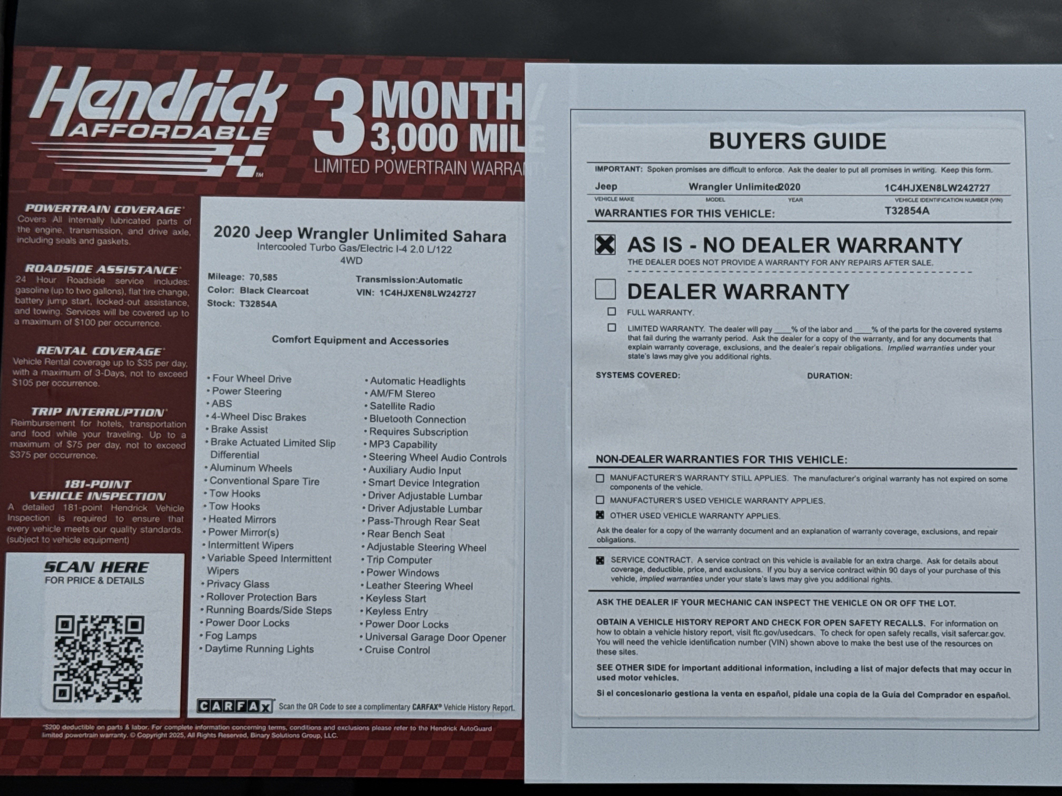 Used 2020 Jeep Wrangler Unlimited Sahara AWD/4WD image 37