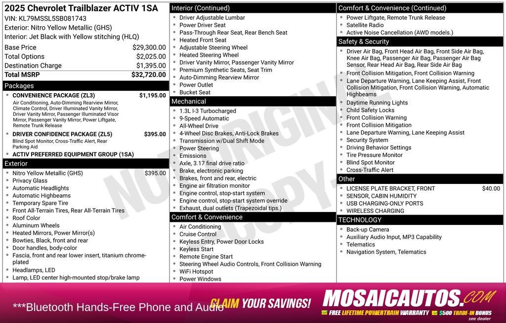 New 2025 Chevrolet TrailBlazer ACTIV w/ Convenience Package AWD/4WD image 3
