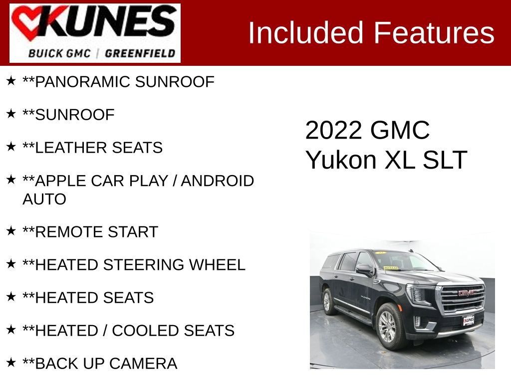 Used 2022 GMC Yukon XL SLT w/ SLT Luxury Package AWD/4WD image 2