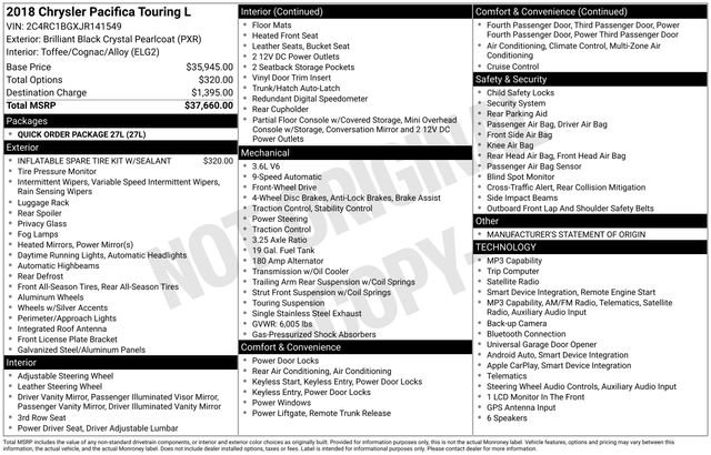 Used 2018 Chrysler Pacifica Touring-L FWD image 6