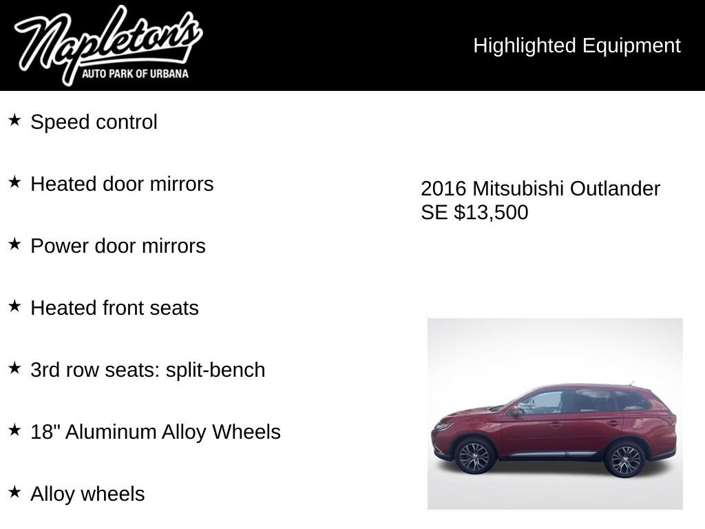 Used 2016 Mitsubishi Outlander AWD image 4