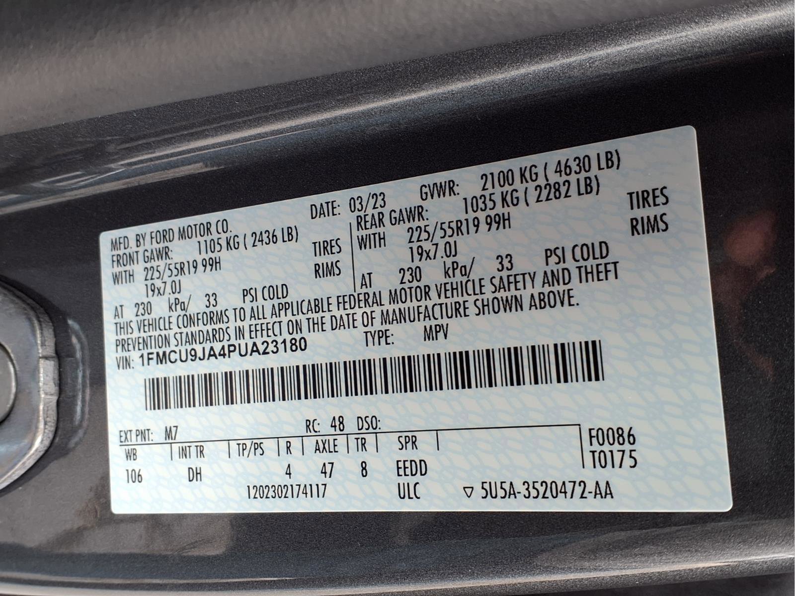 Used 2023 Ford Escape Platinum w/ Premium Technology Package AWD/4WD image 24