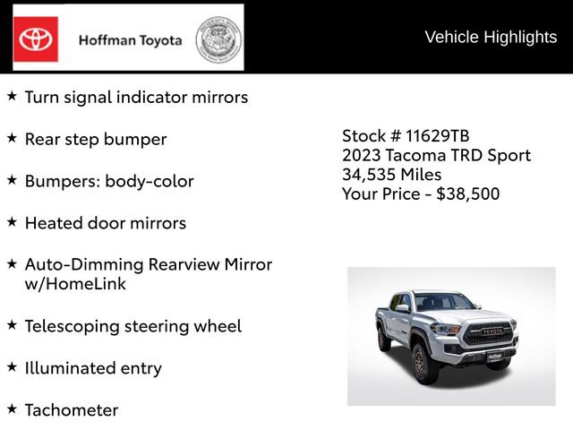 Certified 2023 Toyota Tacoma 4x4 Double Cab w/ Trail Edition image 37