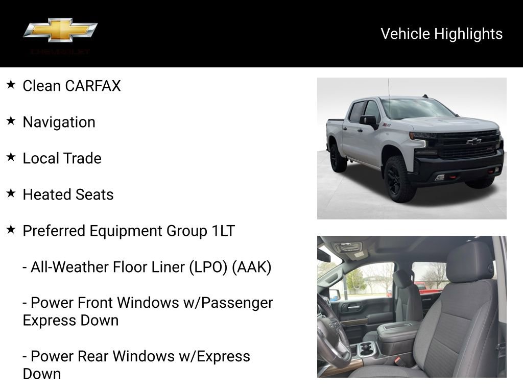 Certified 2022 Chevrolet Silverado 1500 LT Trail Boss w/ Safety Package AWD/4WD image 20