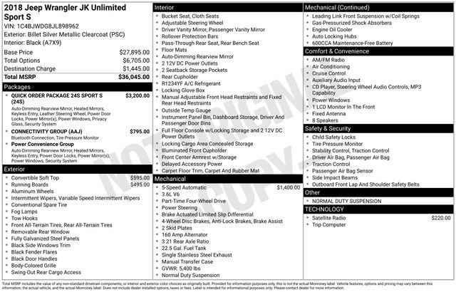 Used 2018 Jeep Wrangler Unlimited Sport S image 34