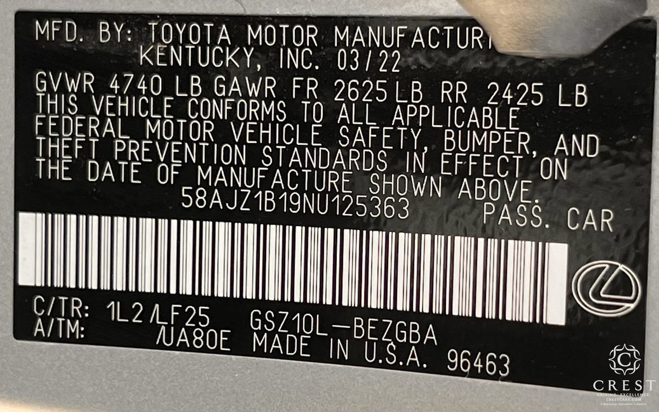 Used 2022 Lexus ES 350 F Sport FWD image 31