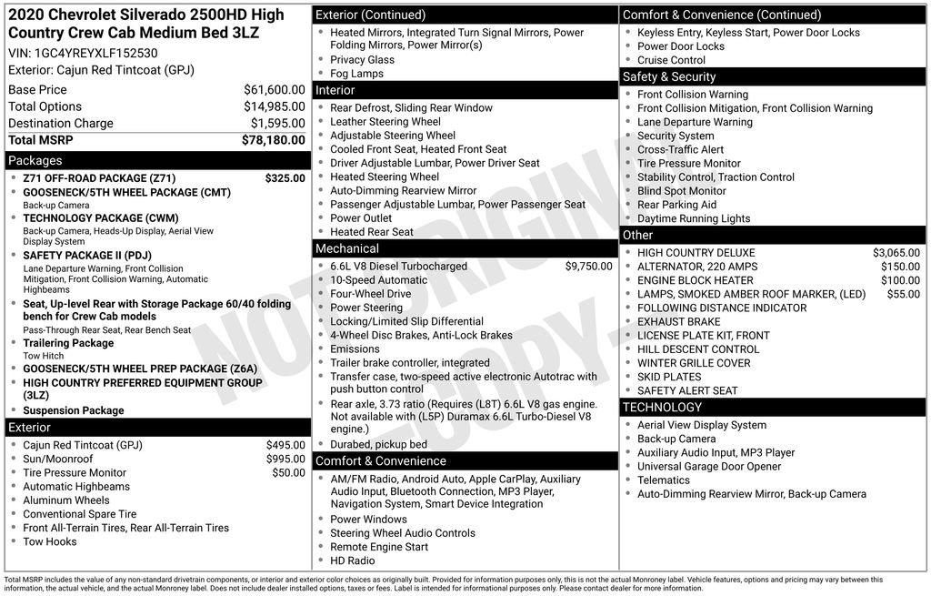 Used 2020 Chevrolet Silverado 2500 High Country w/ Z71 Off-Road Package image 5