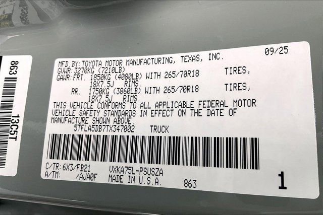 Used 2026 Toyota Tundra SR5 AWD/4WD image 35