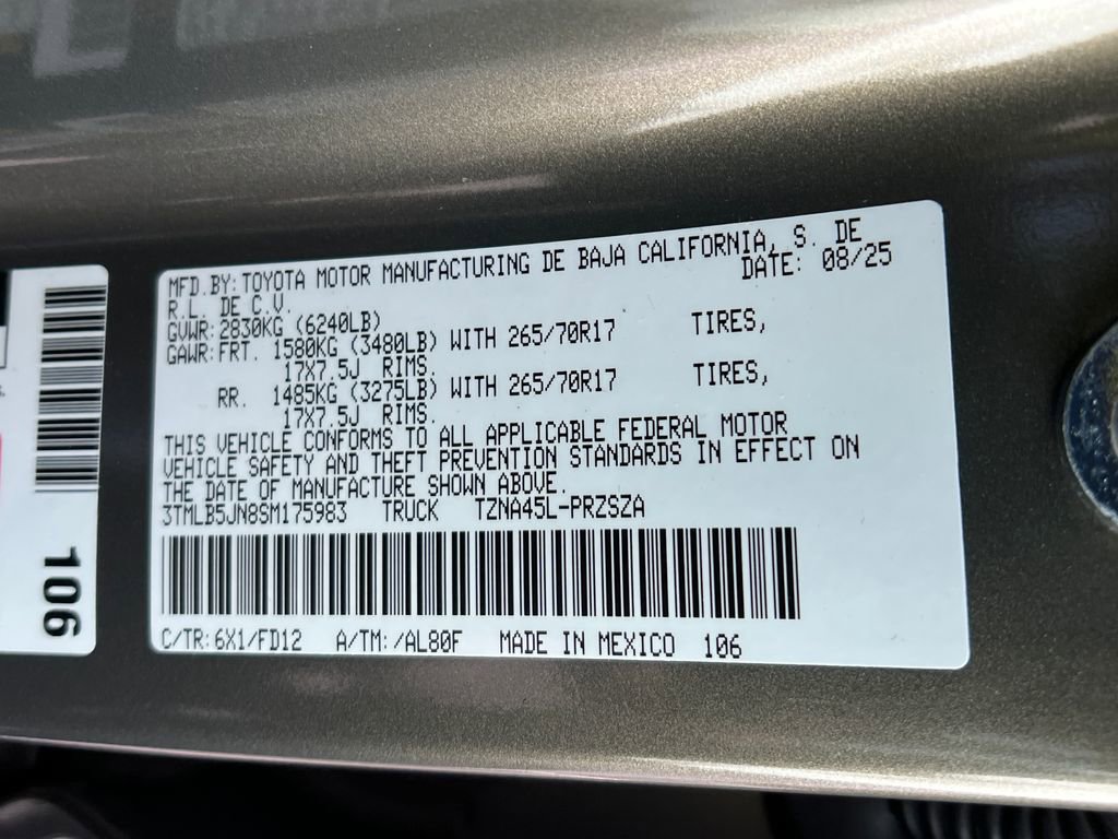 New 2025 Toyota Tacoma TRD Off-Road w/ TRD Off Road Upgrade Package image 24