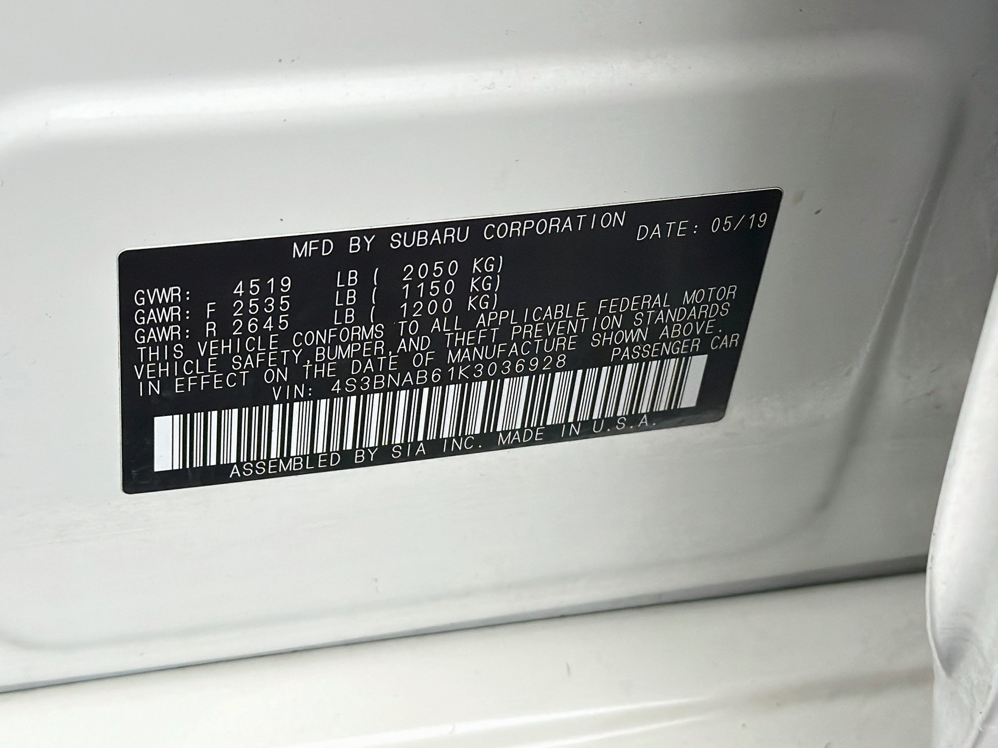 Used 2019 Subaru Legacy 2.5i w/ Alloy Wheel Package AWD/4WD image 12