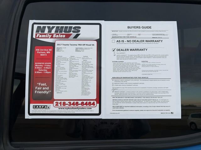 Used 2017 Toyota Tacoma TRD Off-Road w/ Tow Package (A/T) image 46