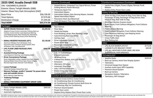 Used 2025 GMC Acadia Denali w/ Super Cruise Package AWD/4WD image 20