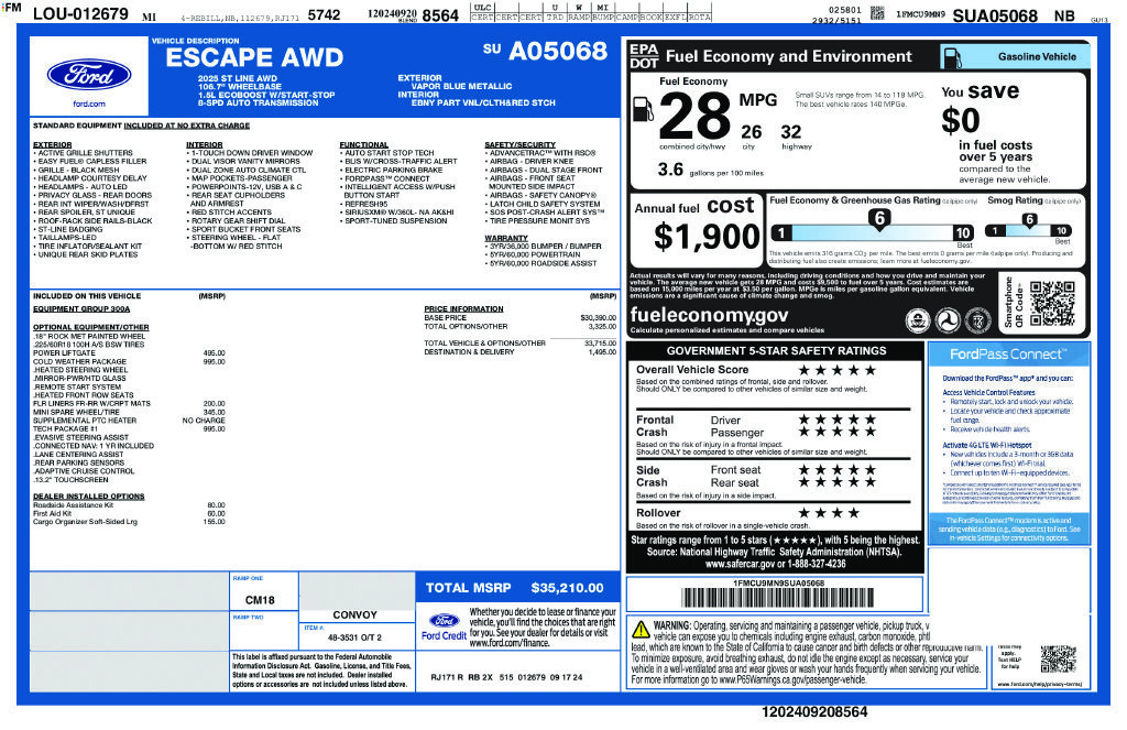 Used 2025 Ford Escape ST-Line w/ Tech Pack #1 AWD/4WD image 5